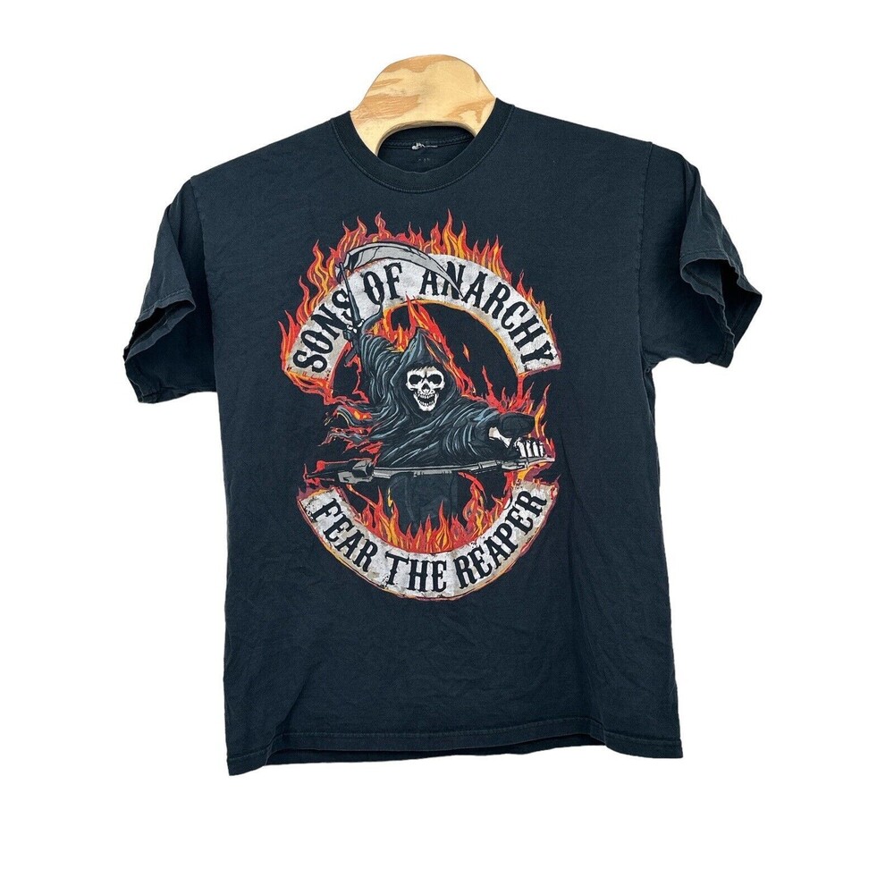 Sons Of Anarchy Grim Reaper Road Gear Prospect SAMCRO Black T-Shirt Size M